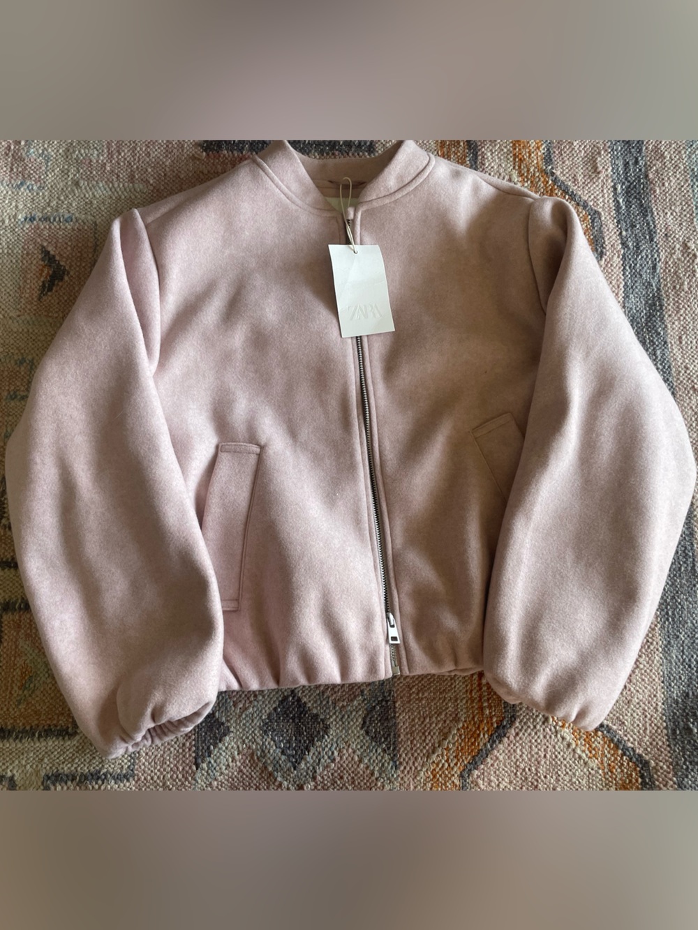 Zara Blush Pink Bomber Jacket